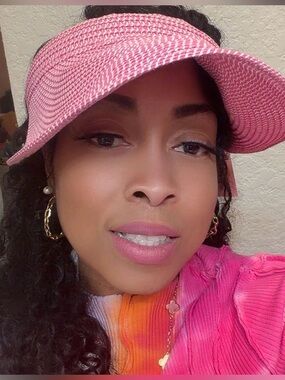 Juicy Couture Pink Woven Sun Visor